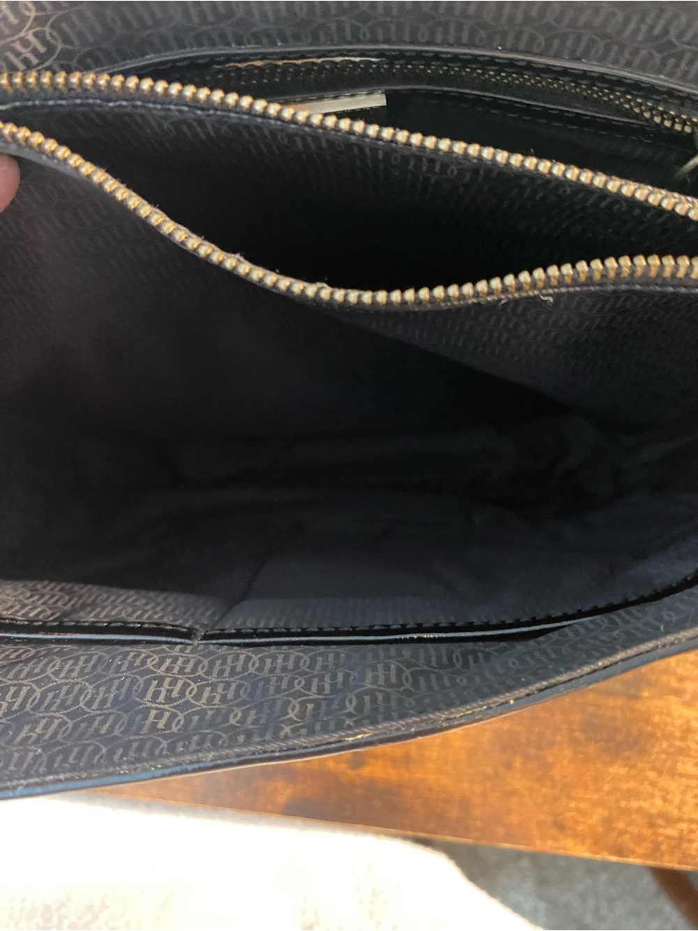 Hayden-Harnett Black Patent Leather Top-Handle Satchel - Picture 9 of 12